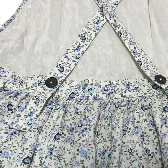 Free People Petunia Mini Dress Smocked Tea Combo Blue Size Large NWT‎ - Picture 8 of 16